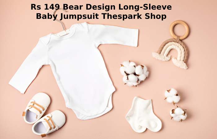 Rs 149 Bear Design Long-Sleeve Baby Jumpsuit Thespark Shop