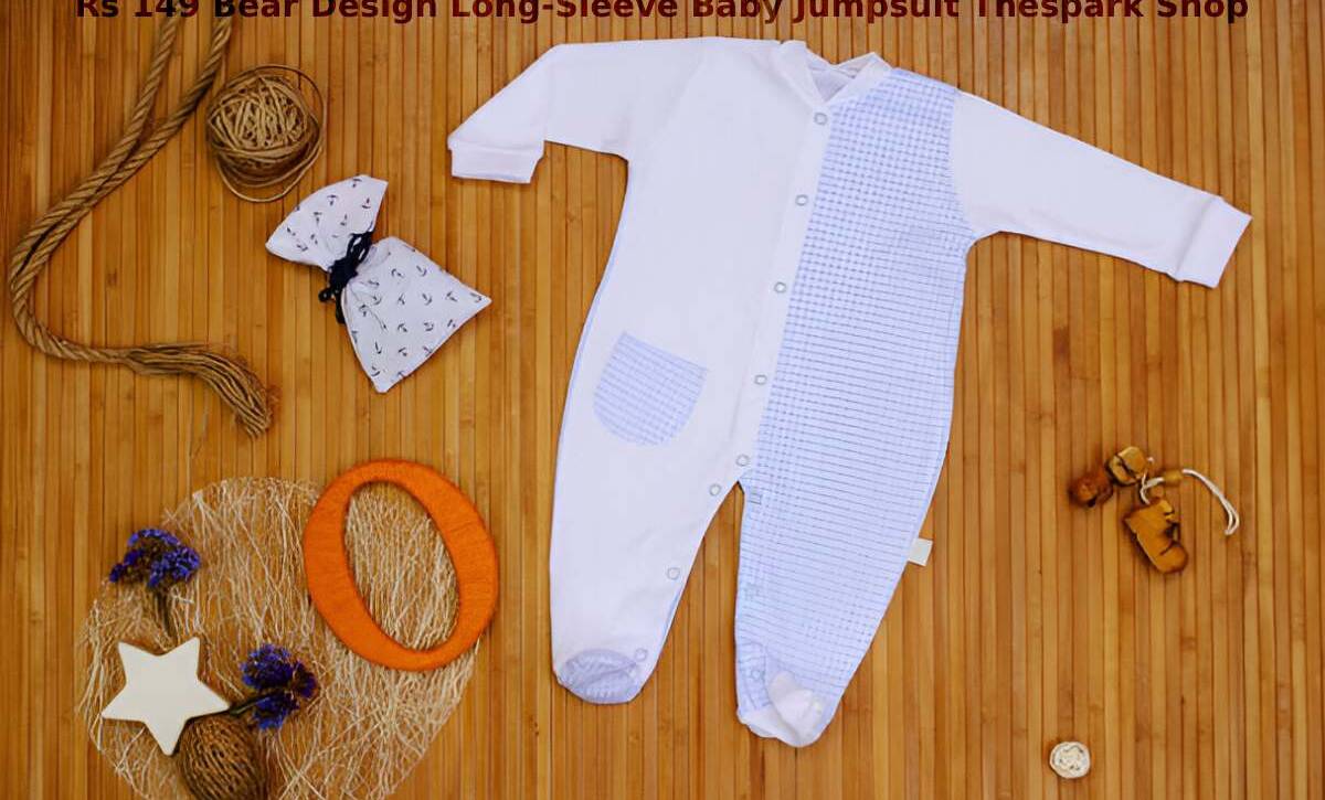 Rs 149 Bear Design Long-Sleeve Baby Jumpsuit Thespark Shop